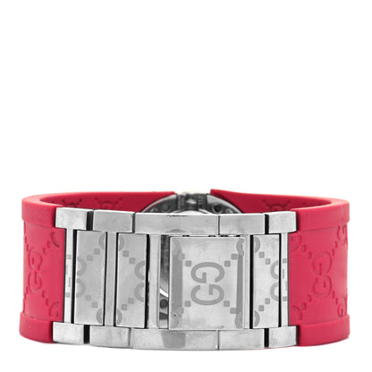 Gucci Stainless Steel Rubber 23mm Twirl Quartz Watch Fuchsia 3 of 4