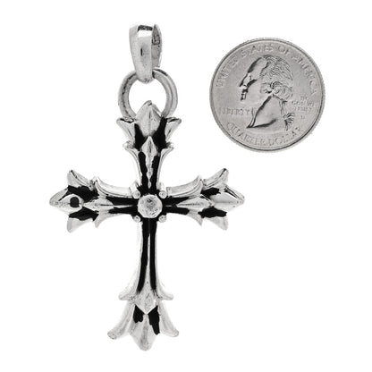 Chrome Hearts Sterling Silver Double Cross Pendant 2 of 4