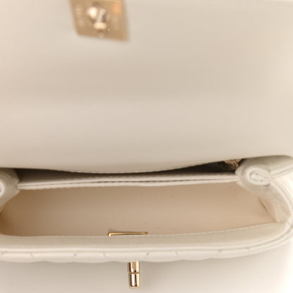 Chanel Caviar Quilted Extra Mini Coco Handle Flap White 5 of 11