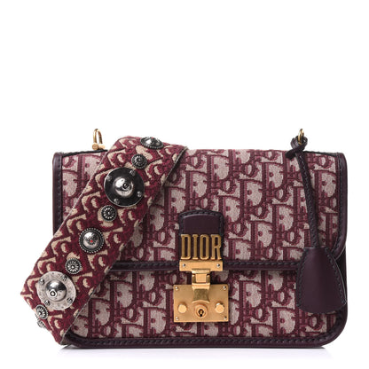 Christian Dior Oblique DiorAddict Flap Bag Burgundy 1 of 12
