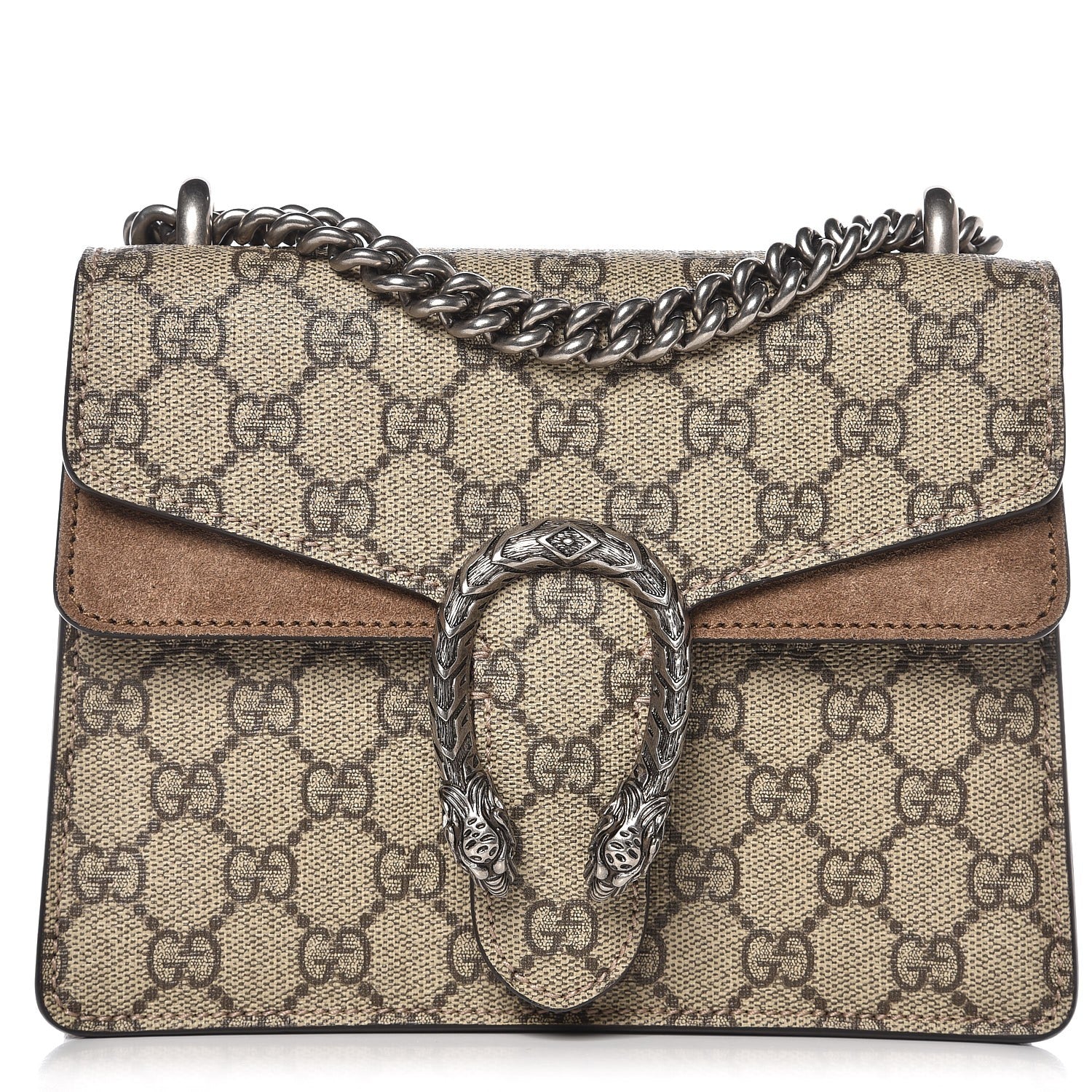 Gucci GG Supreme Monogram Mini Dionysus Shoulder Bag Taupe 1 of 8