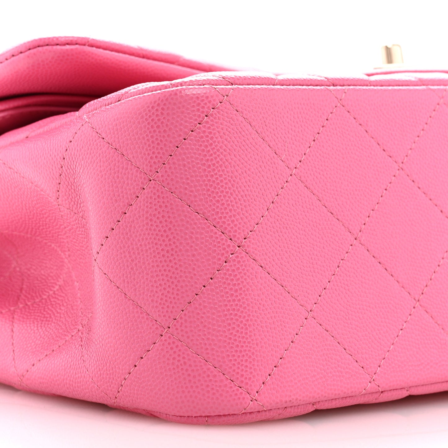 Caviar Quilted Jumbo Double Flap Pink