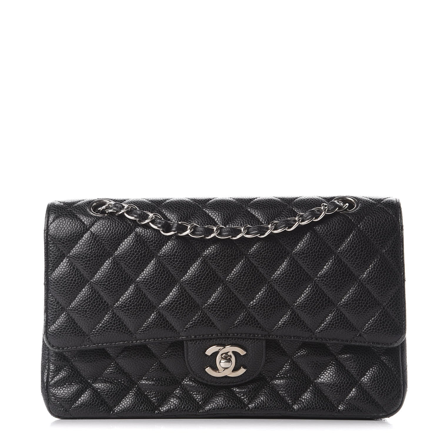 Chanel Caviar Quilted Medium Double Flap Black 1 of 9