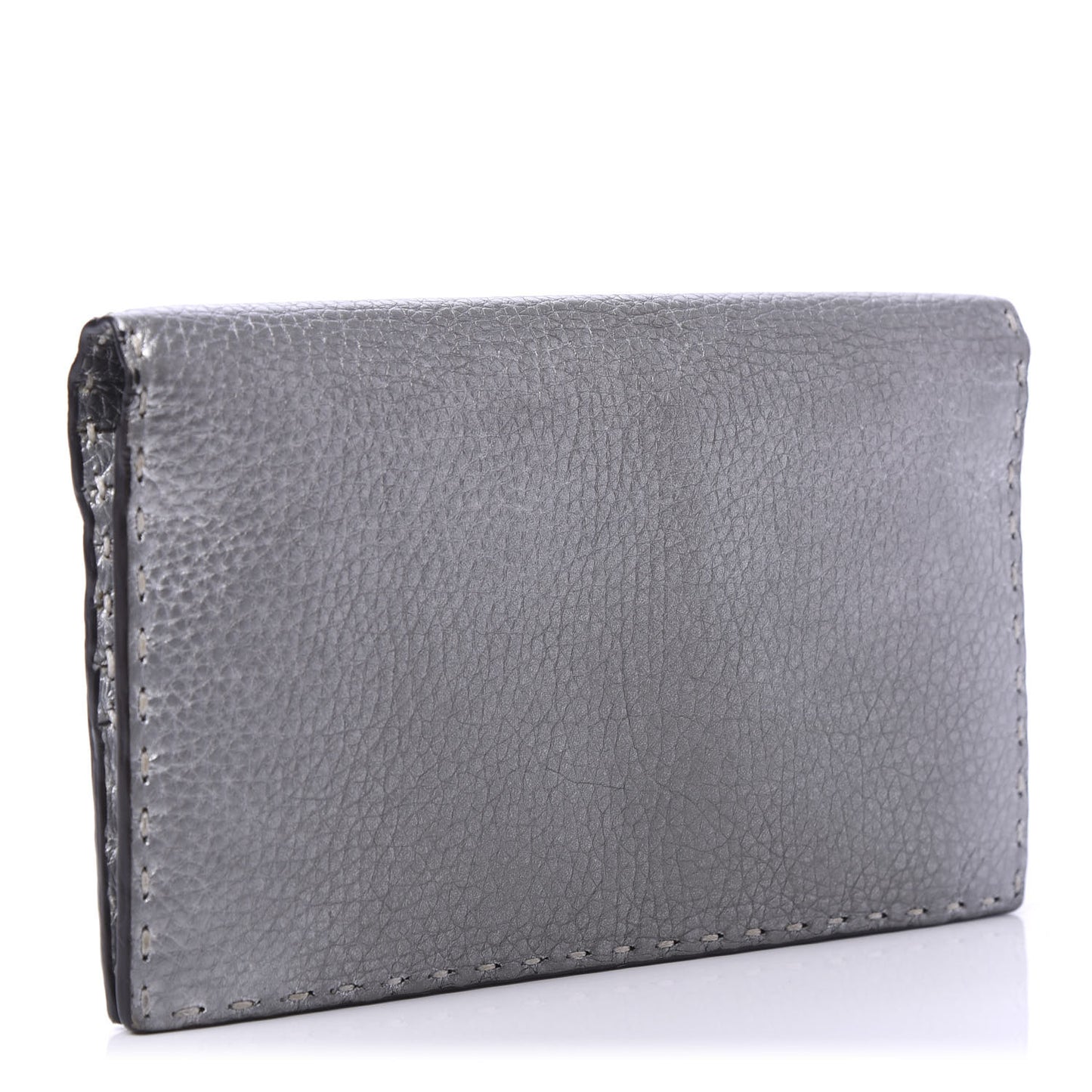 Cuoio Romano Lux Selleria Flat Clutch Argento