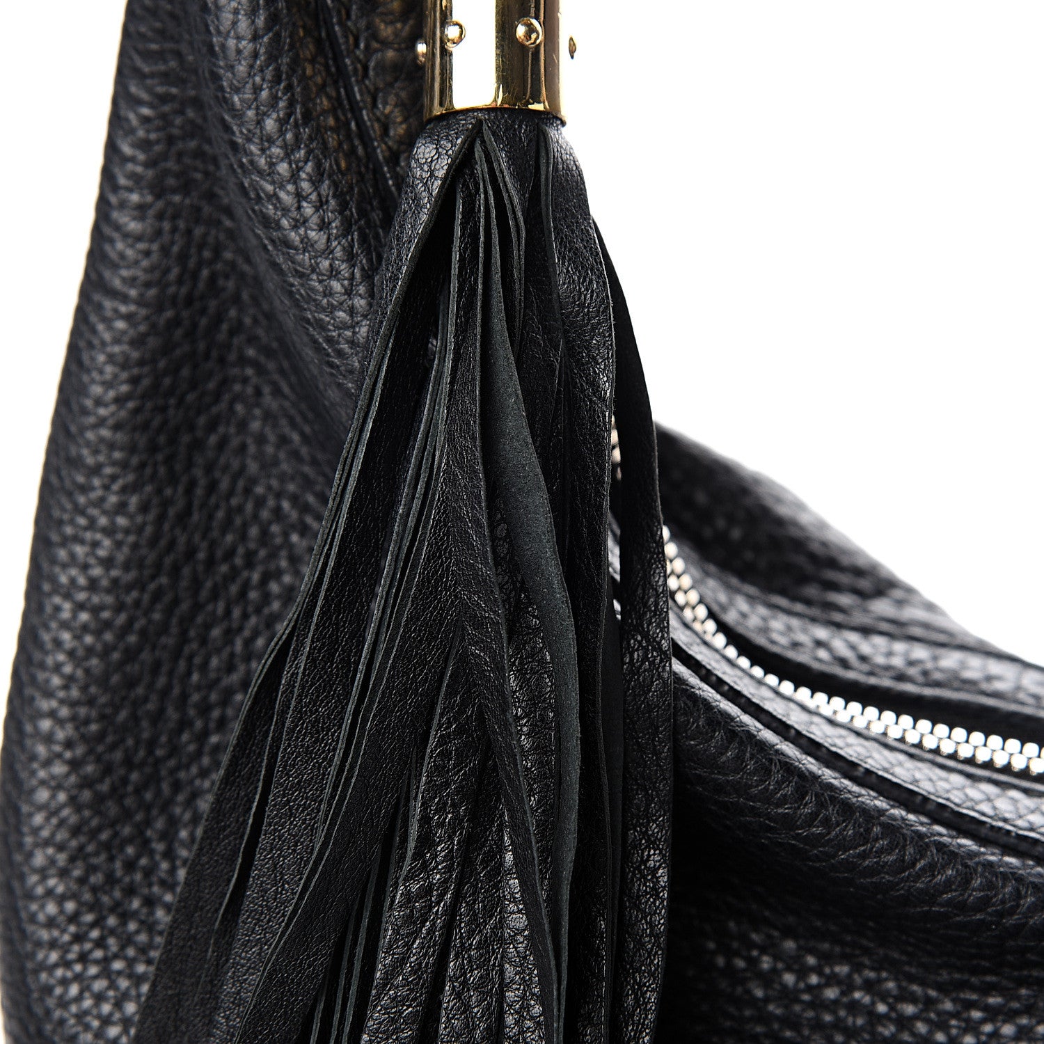 Gucci Pebbled Calfskin Medium Soho Chain Hobo Black 10 of 11