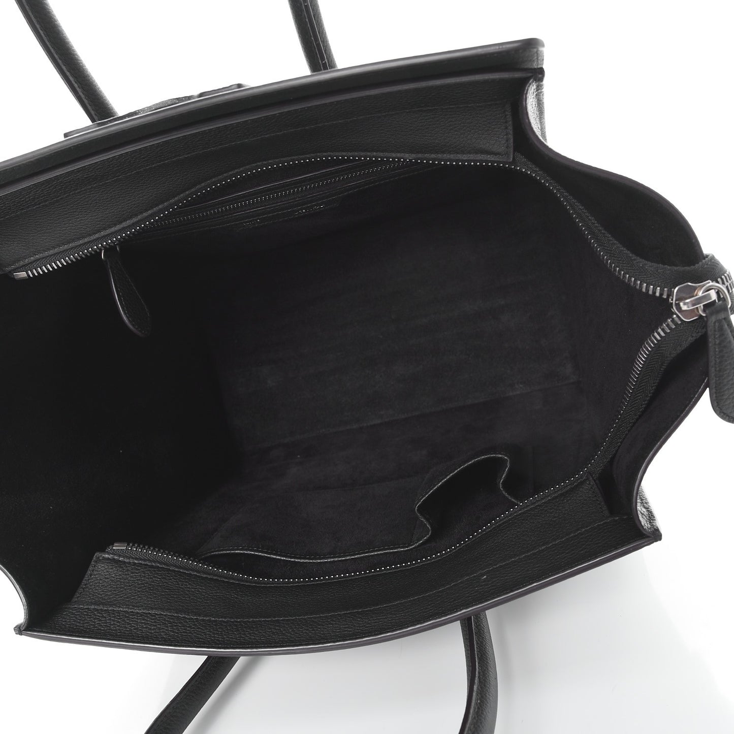 Drummed Calfskin Mini Luggage Black