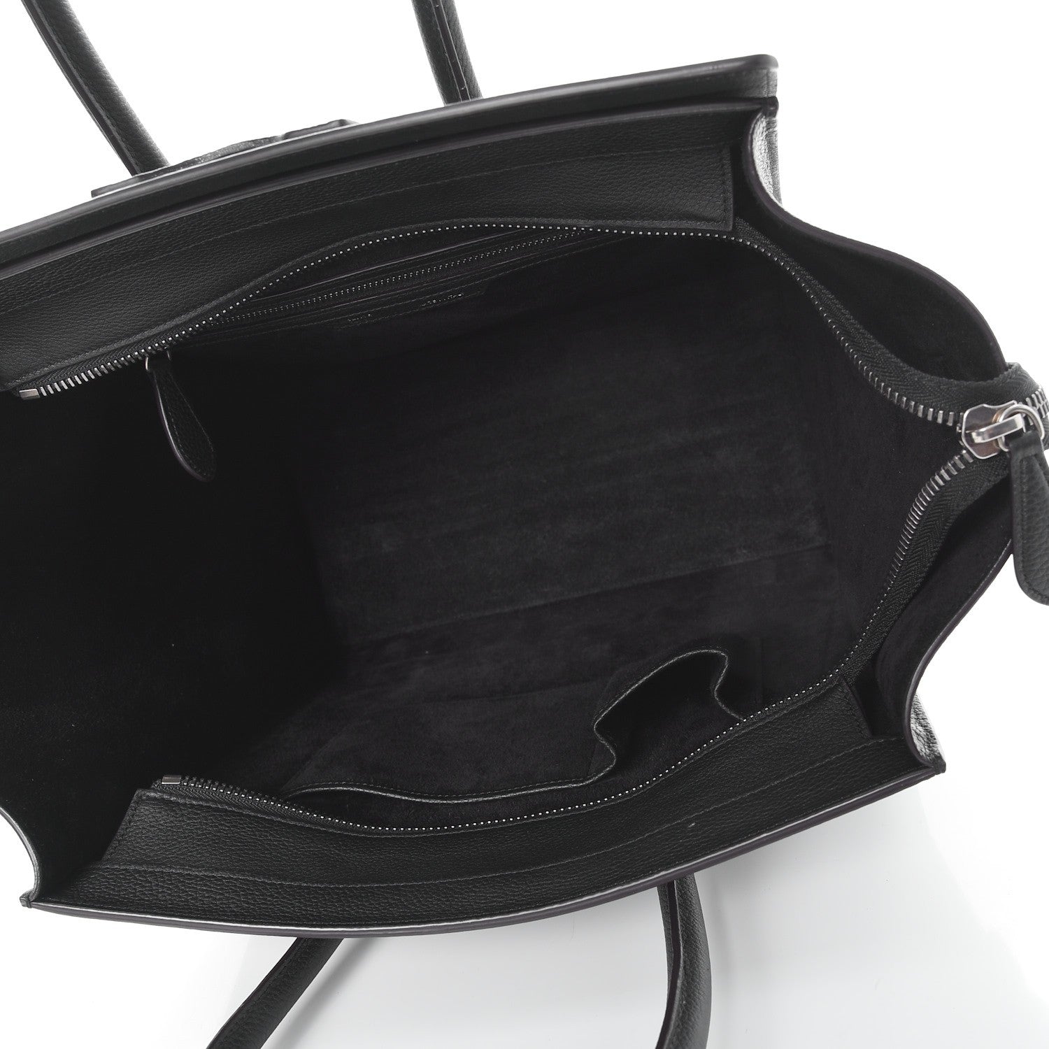 Celine Drummed Calfskin Mini Luggage Black 5 of 9