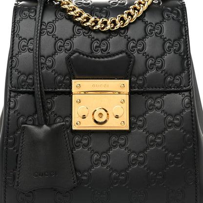Gucci Guccissima Signature Padlock Backpack Black 8 of 10
