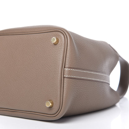 Hermes Taurillon Clemence Picotin Lock 18 PM Etoupe 7 of 10
