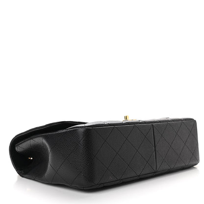 Chanel Caviar Quilted Jumbo Single Flap Black 4 of 12