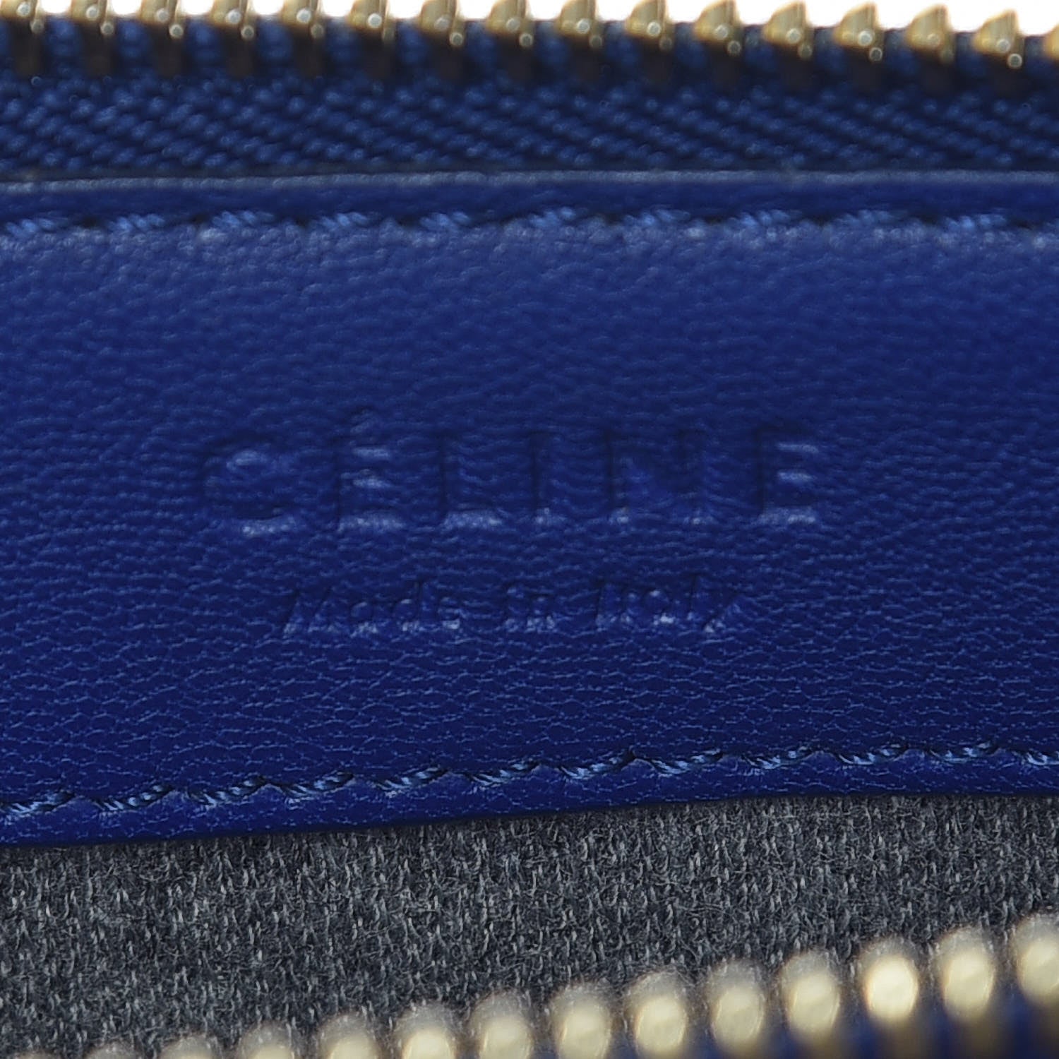 Celine Lambskin Small Trio Crossbody Bag Electric Blue 10 of 12