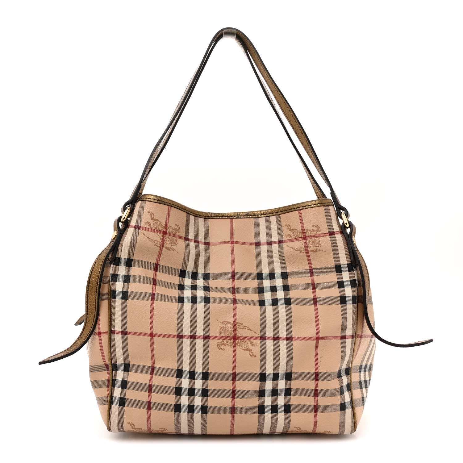 Burberry Haymarket Check Small Canterbury Tote Bronze 1 of 17
