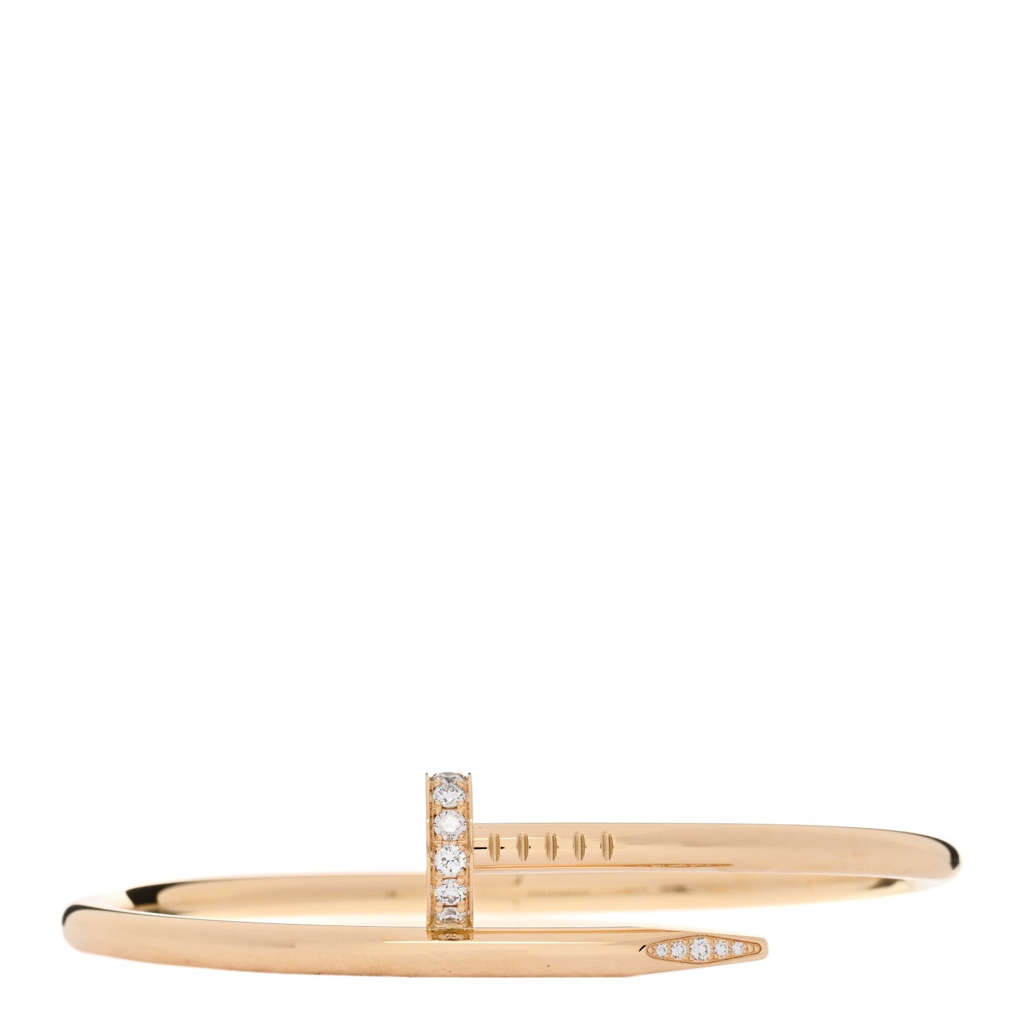 Cartier 18K Yellow Gold Diamond Juste Un Clou Bracelet 17 1 of 4