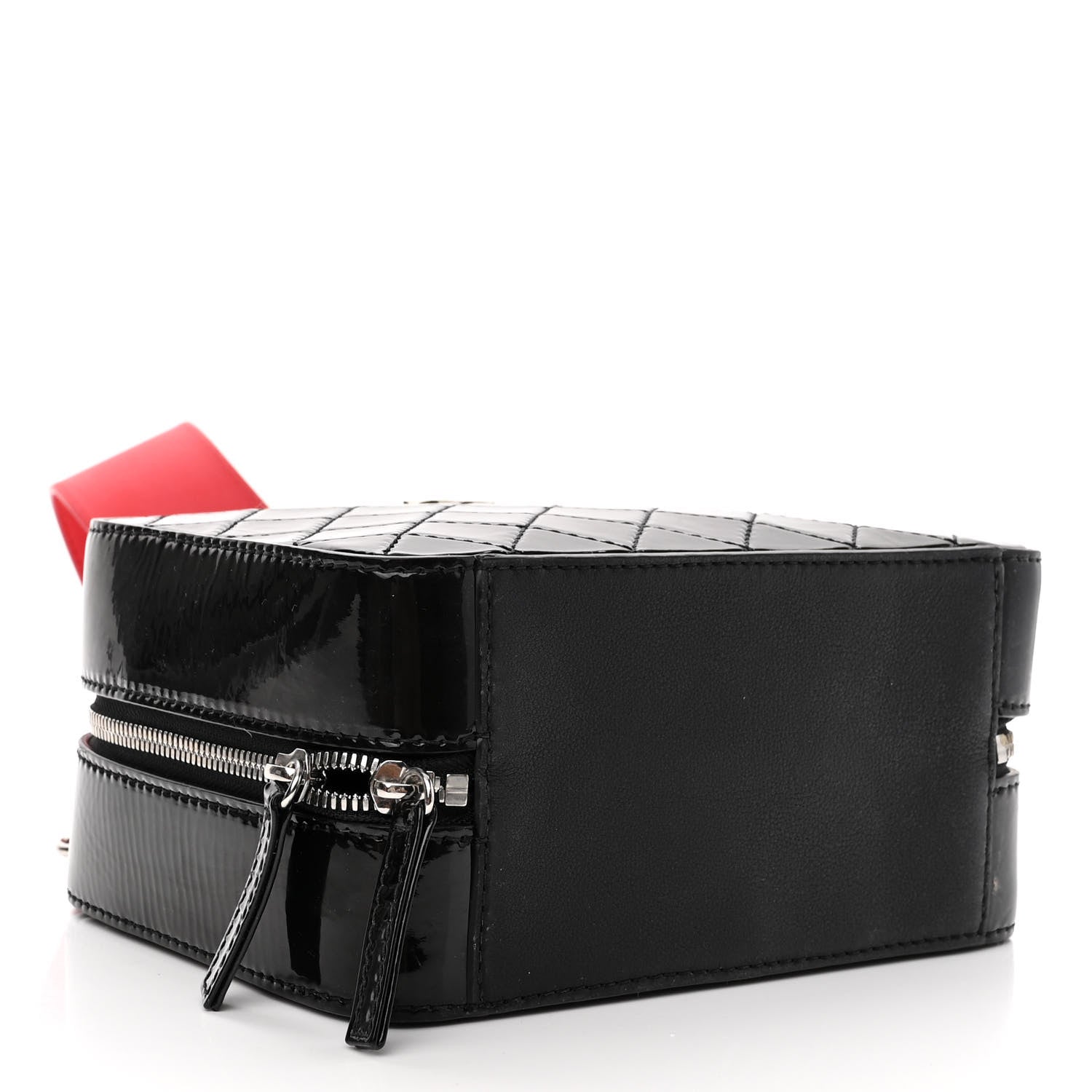 Chanel Patent Quilted Travel Kit Vanity Case Black 4 of 11