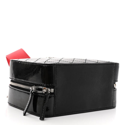 Chanel Patent Quilted Travel Kit Vanity Case Black 4 of 11