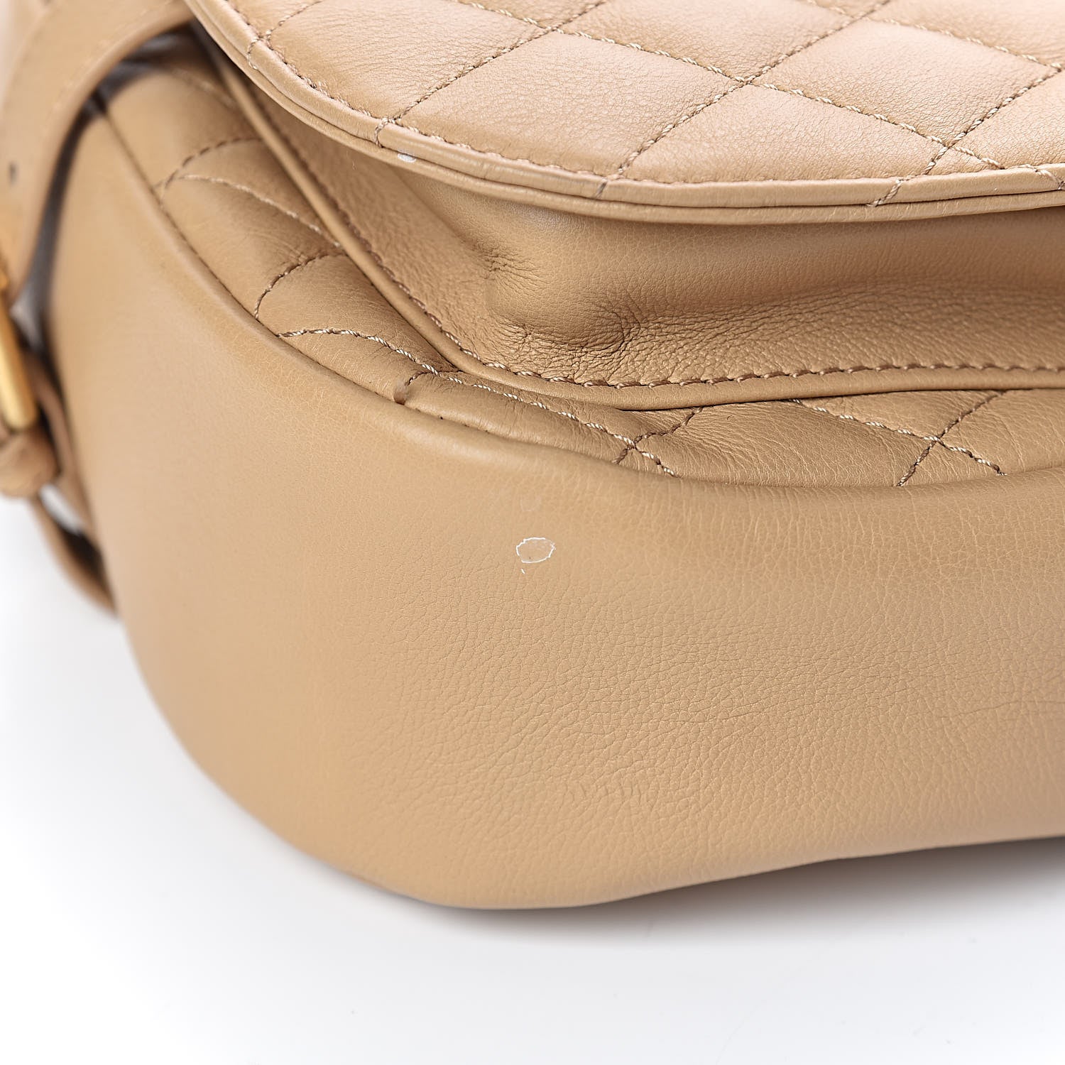 Chanel Calfskin Quilted Messenger Flap Beige 11 of 13