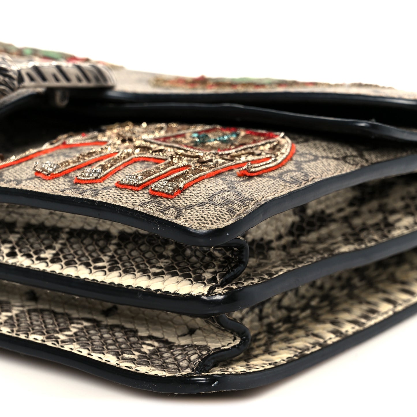 GG Supreme Monogram Elaphe Elephant Embroidered Small Dionysus Shoulder Bag