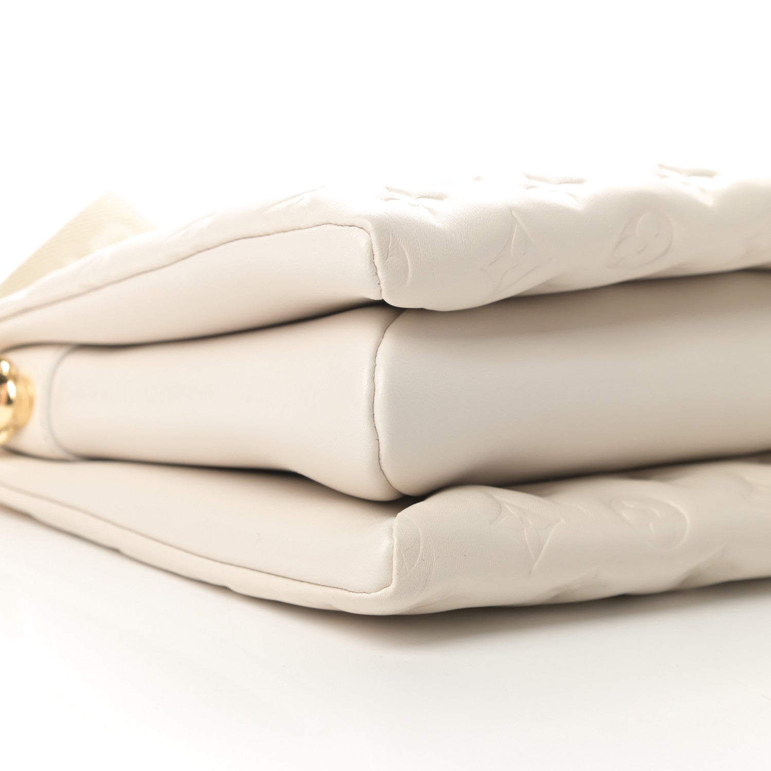 Louis Vuitton Lambskin Embossed Monogram Coussin PM Beige Cream 8 of 10