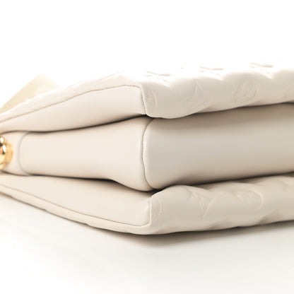Louis Vuitton Lambskin Embossed Monogram Coussin PM Beige Cream 8 of 10
