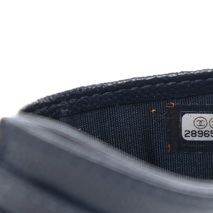 Chanel Caviar Quilted Card Holder Navy 8 of 9