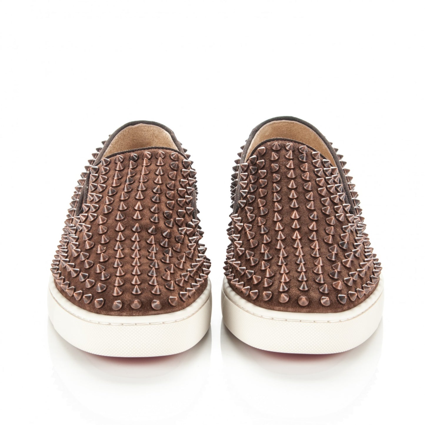 Mens Suede Spikes Roller Boat Flat 41.5 Antique Copper