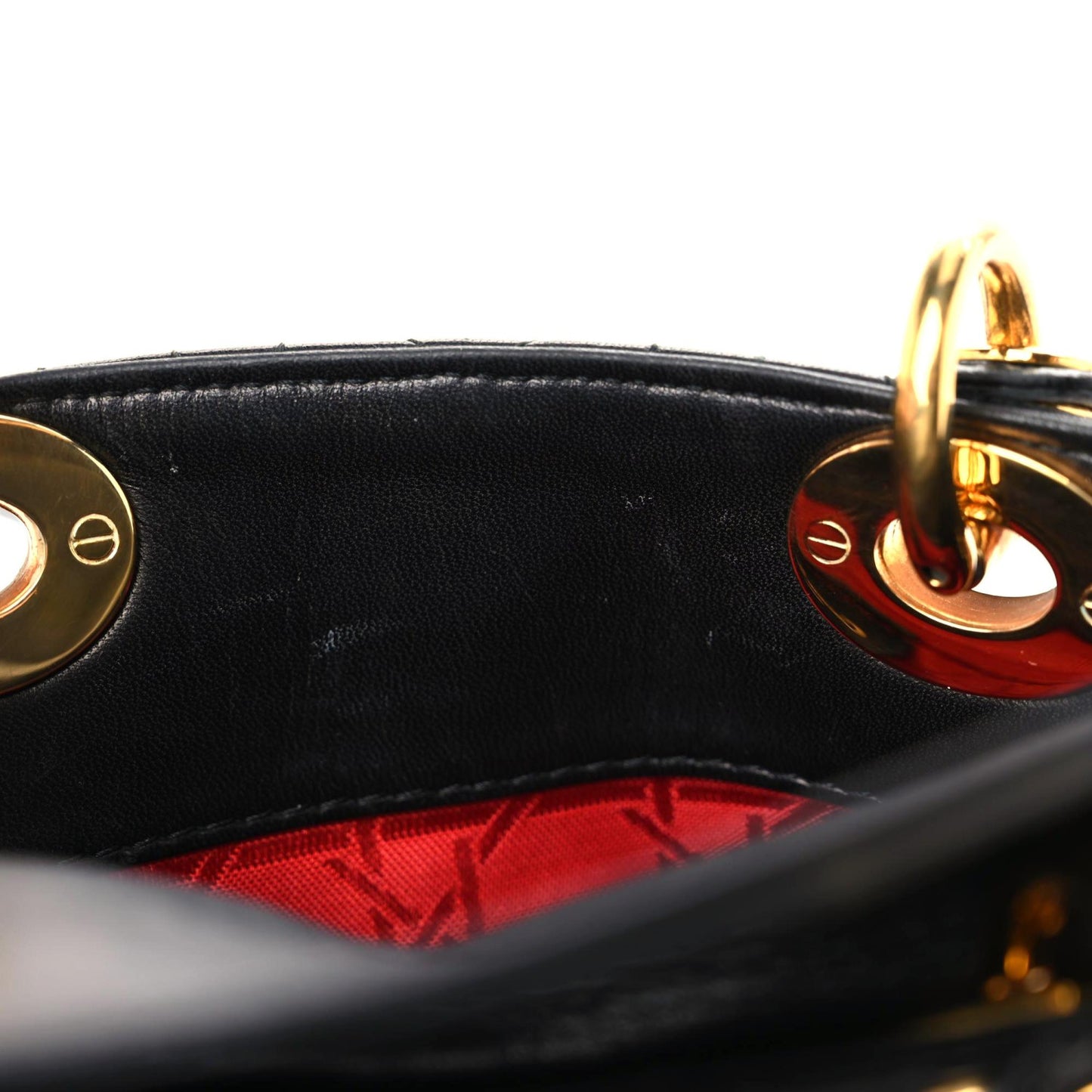 Lambskin Cannage Mini Lady Dior Black