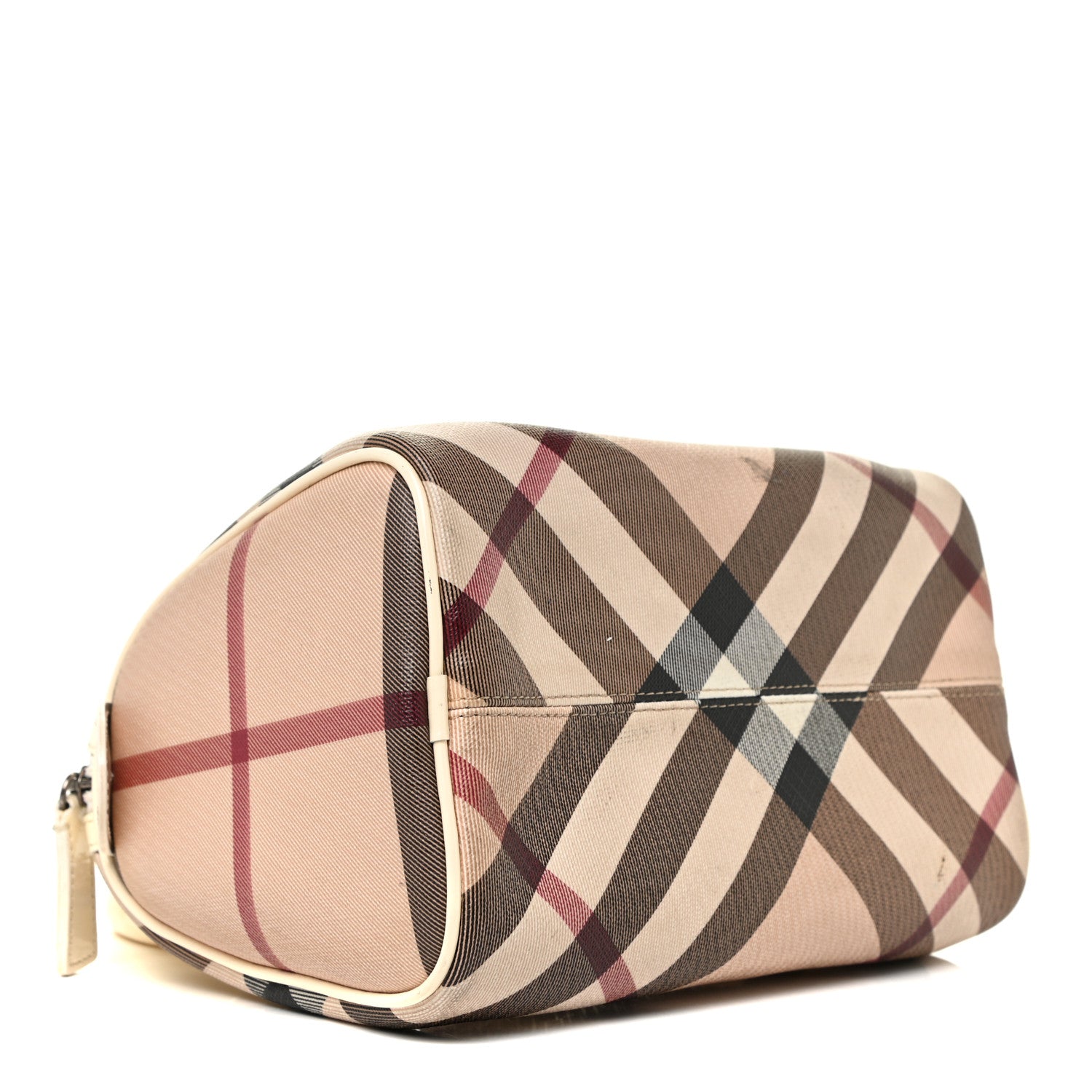 Burberry Supernova Check Patent Mini Chester Bowling Bag White 3 of 24