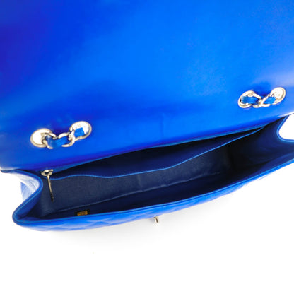 Chanel Lambskin Quilted Jumbo Single Flap Blue 5 of 10