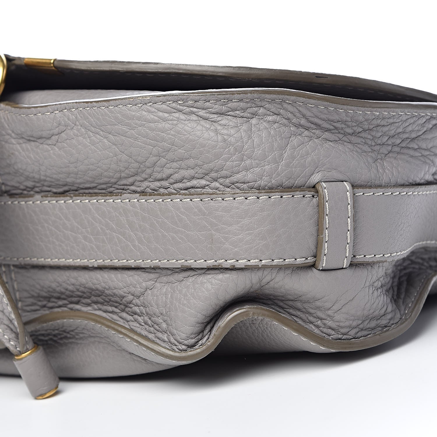 Chloe Calfskin Medium Marcie Round Crossbody Bag Cashmere Grey 9 of 11