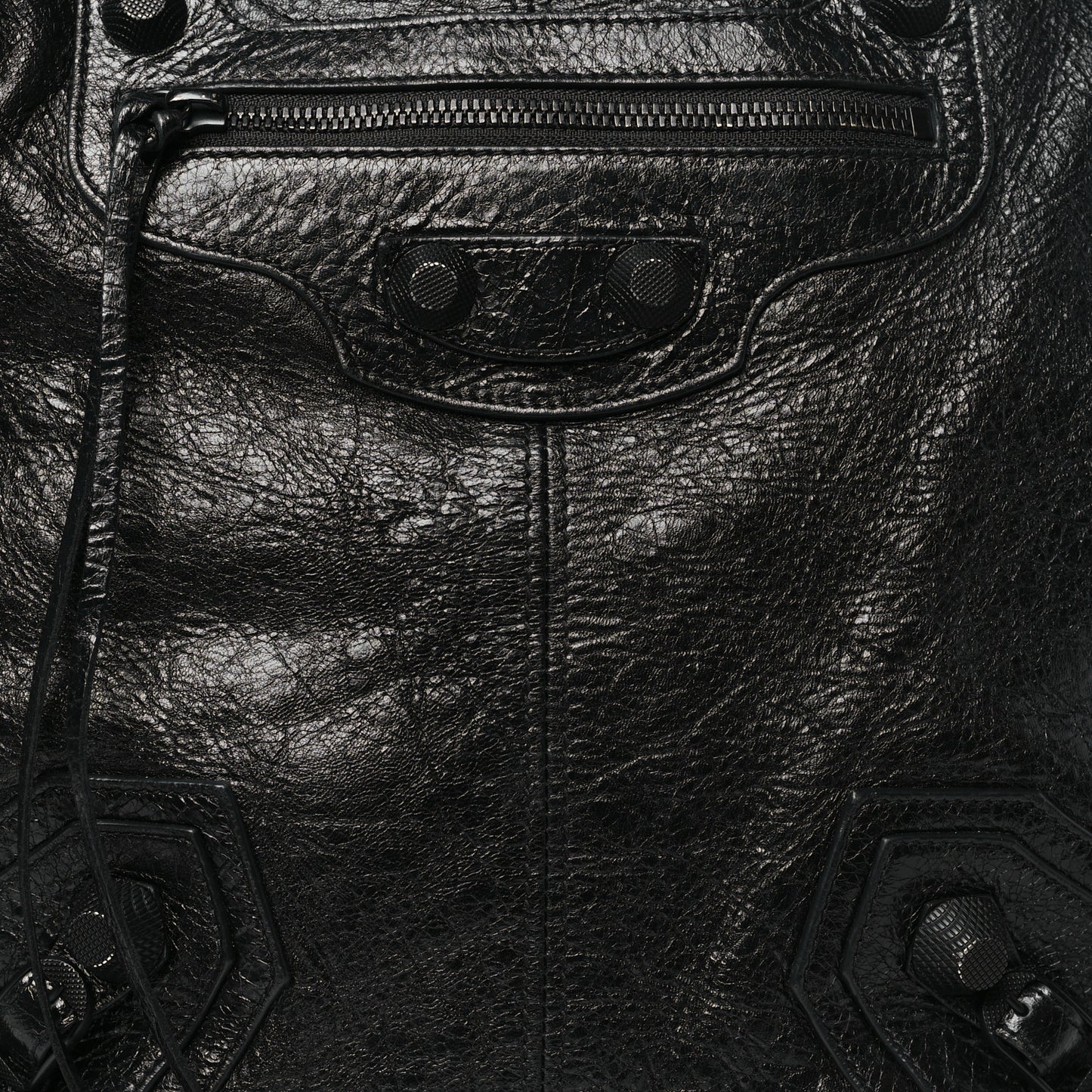 Agneau Arena Medium Le Cagole Tote Bag Black