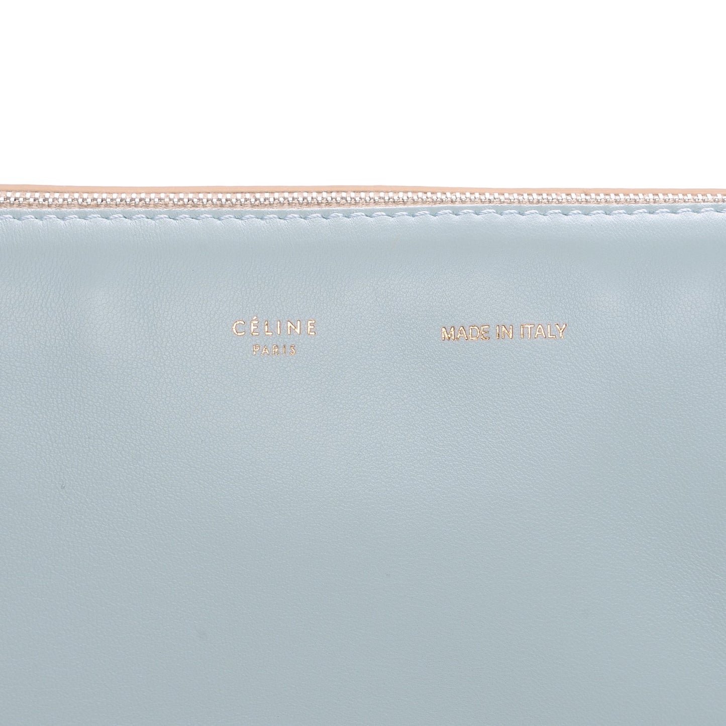 Lambskin Soft Trio Zipped Bag Glacier