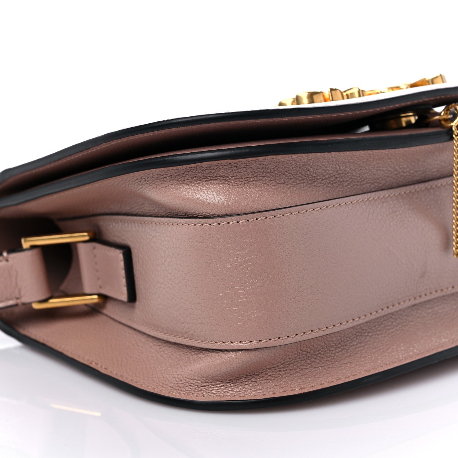 Valentino Garavani Buffalo Maison Gryphons Saddle Bag Rose Cannelle 6 of 9