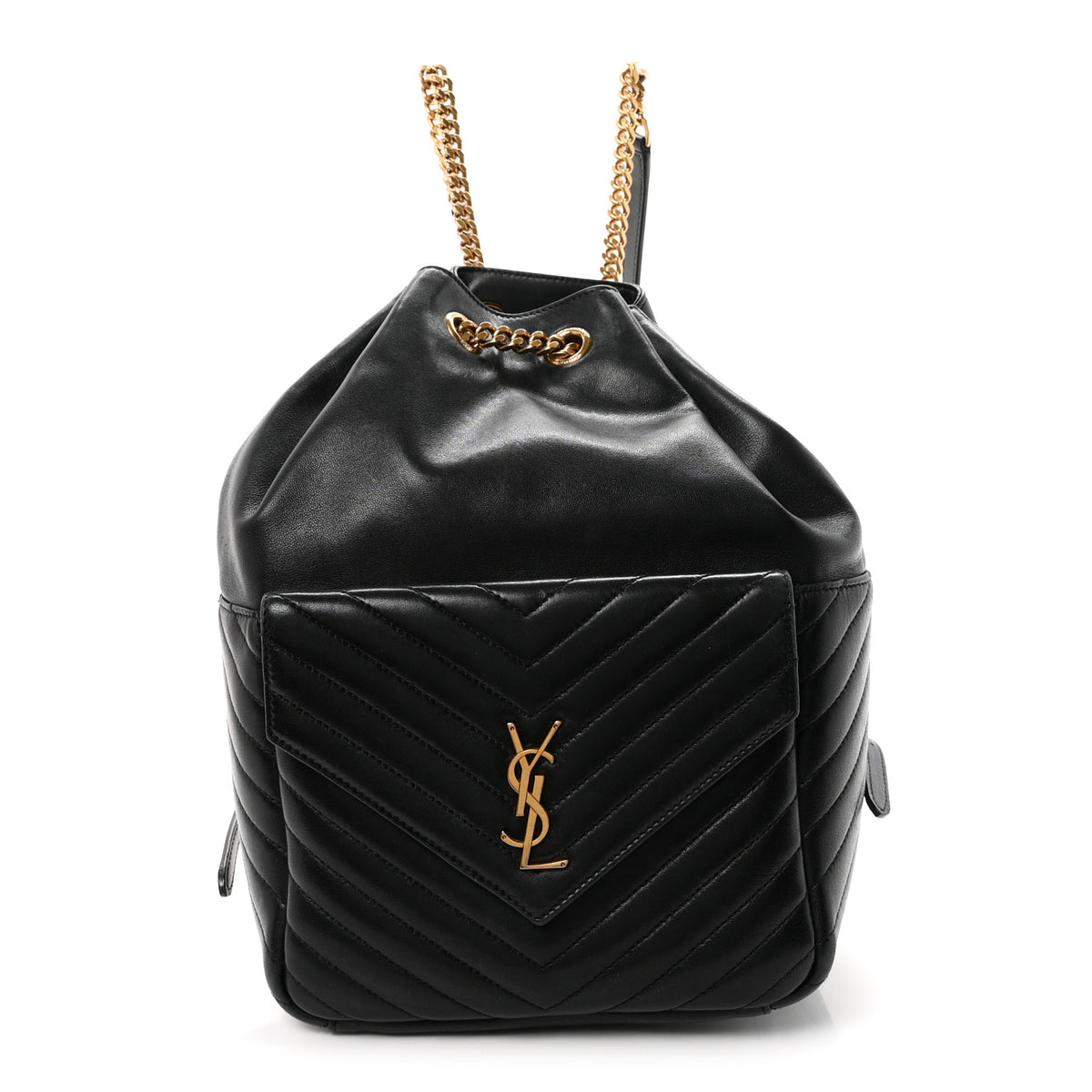 Saint Laurent Lambskin Matelasse Monogram Joe Backpack Black 1 of 9