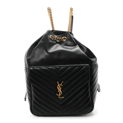 Saint Laurent Lambskin Matelasse Monogram Joe Backpack Black 1 of 9