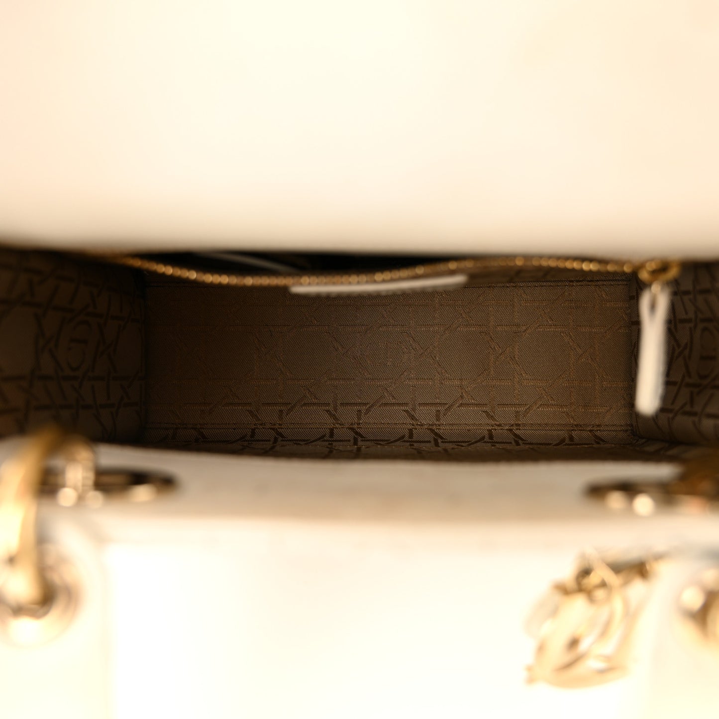 Lambskin Cannage Small My ABCDior Lady Dior White