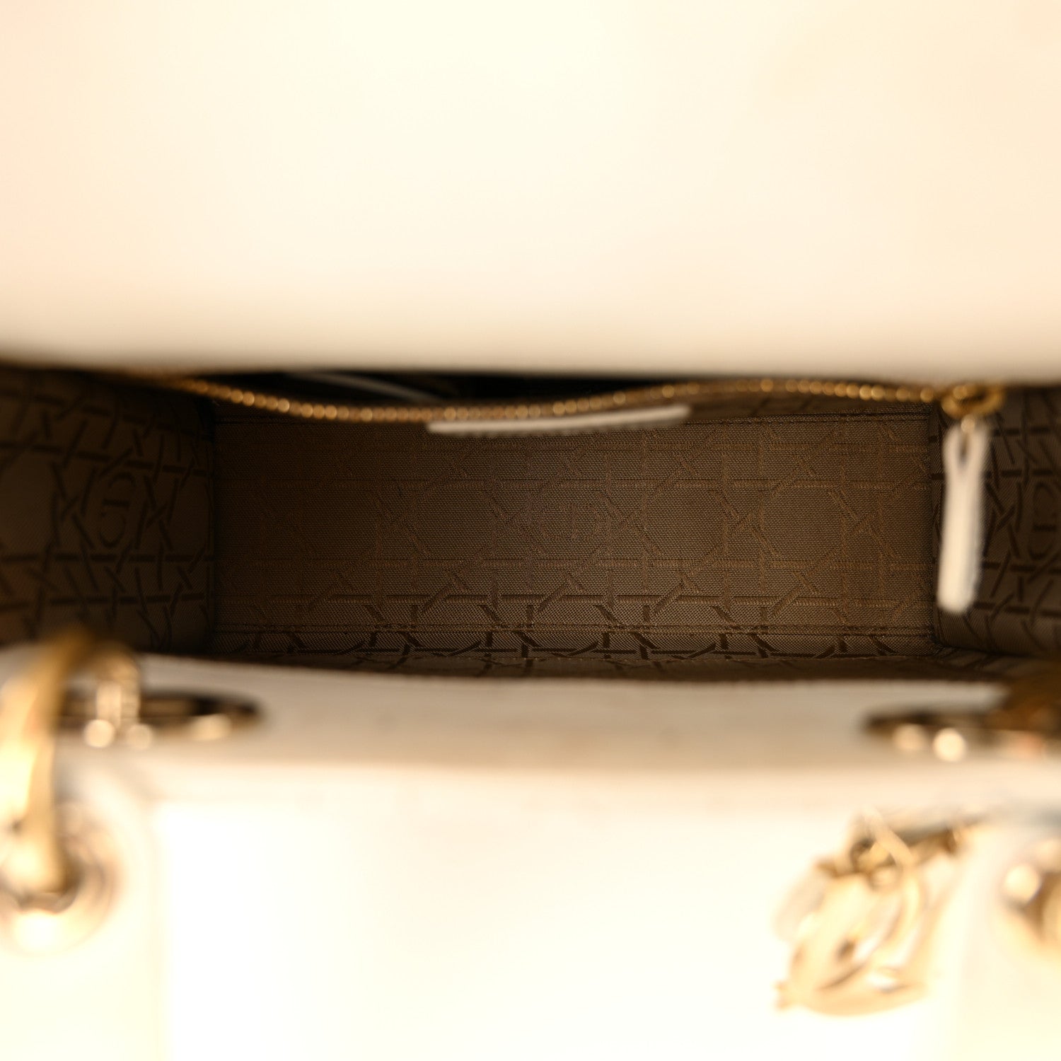 Christian Dior Lambskin Cannage Small My ABCDior Lady Dior White 5 of 17