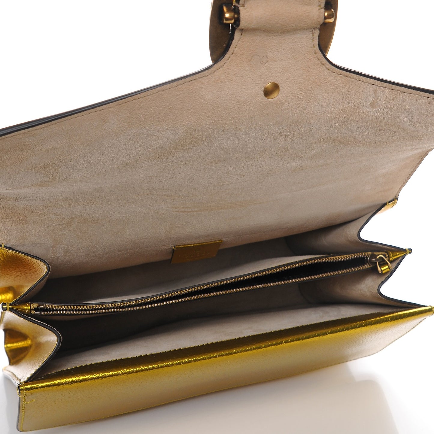 Metallic Calfskin Medium Dionysus Shoulder Bag Yellow