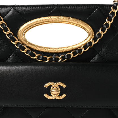 Chanel Lambskin Quilted Clutch Mini Flap Bag Black 8 of 12