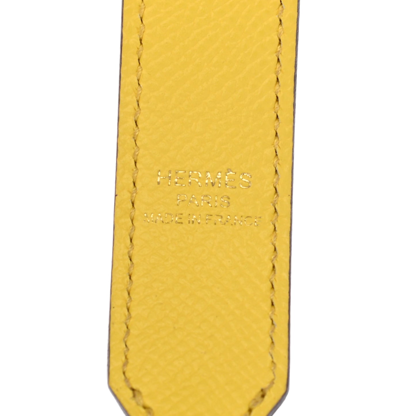 Epsom 25mm Hexagone Tressage Shoulder Strap Rouge H Jaune de Naples Gold