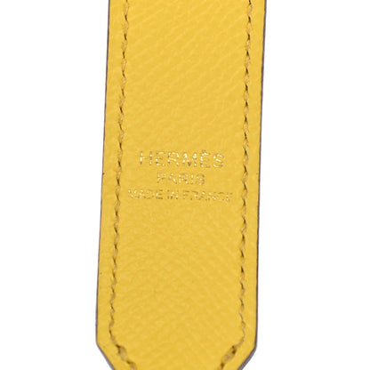 Hermes Epsom 25mm Hexagone Tressage Shoulder Strap Rouge H Jaune de Naples Gold 3 of 3