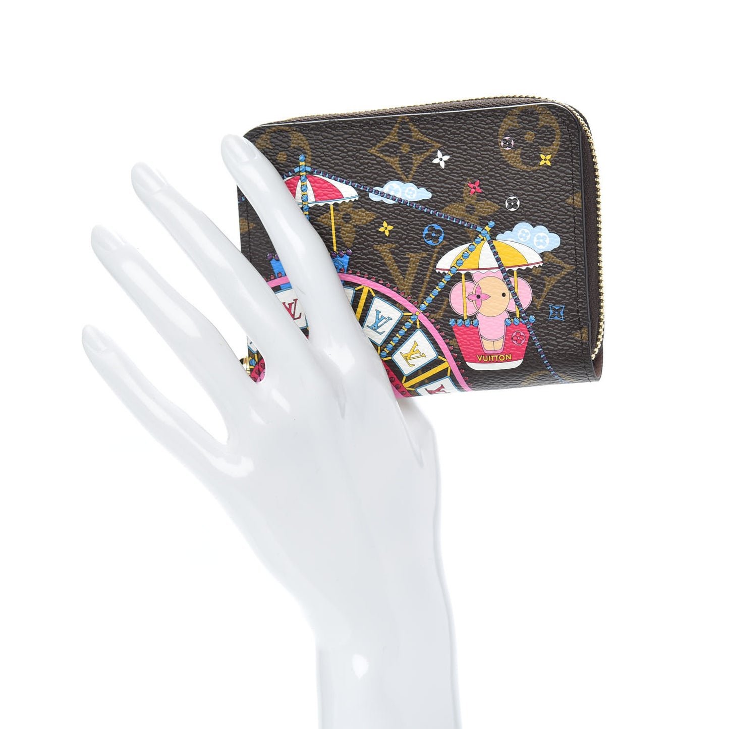 Monogram 2020 Christmas Animation Big Wheel Zippy Coin Purse Rose Ballerine