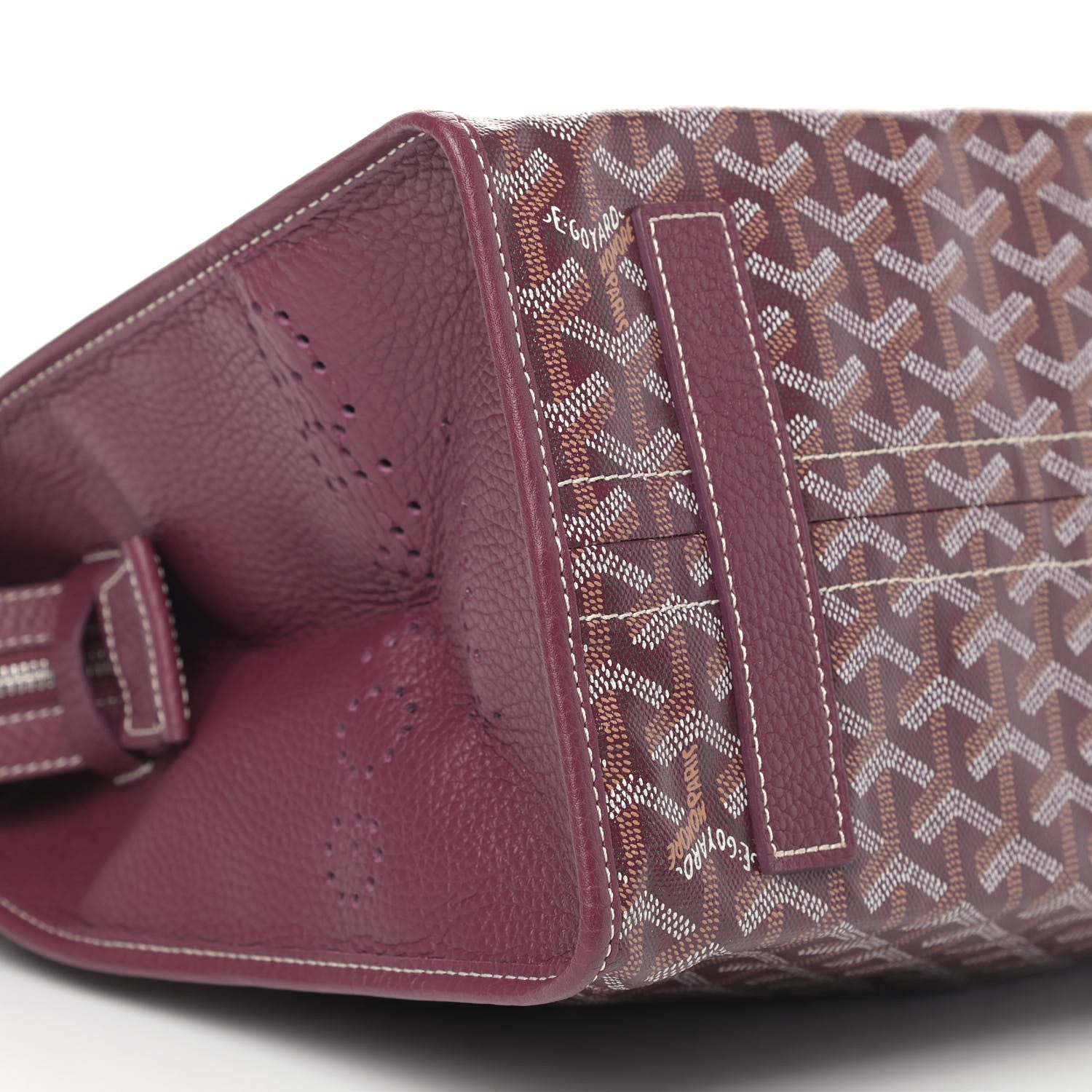 Goyard Goyardine Sac Hardy Pet Carrier PM Burgundy 8 of 9