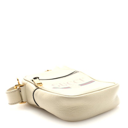 Gucci Grained Calfskin Mini Logo Messenger Bag White 4 of 10