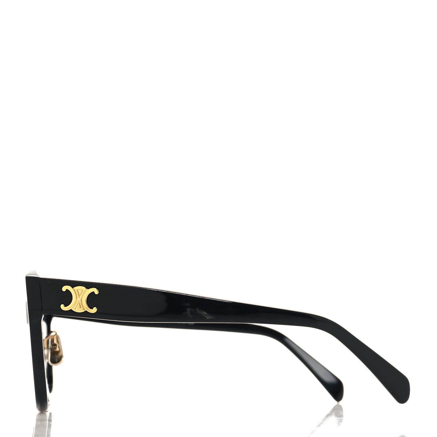 Celine Acetate Triomphe 01 Square Sunglasses CL 40222F Black 3 of 9