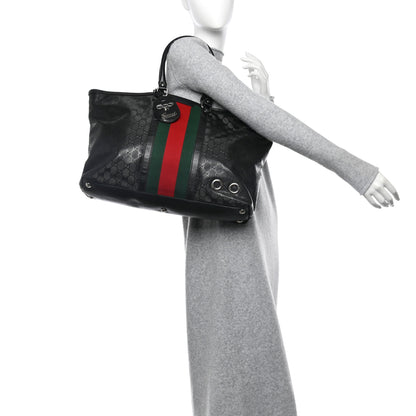 Gucci Imprime Monogram Web 500 Tote Black 3 of 14