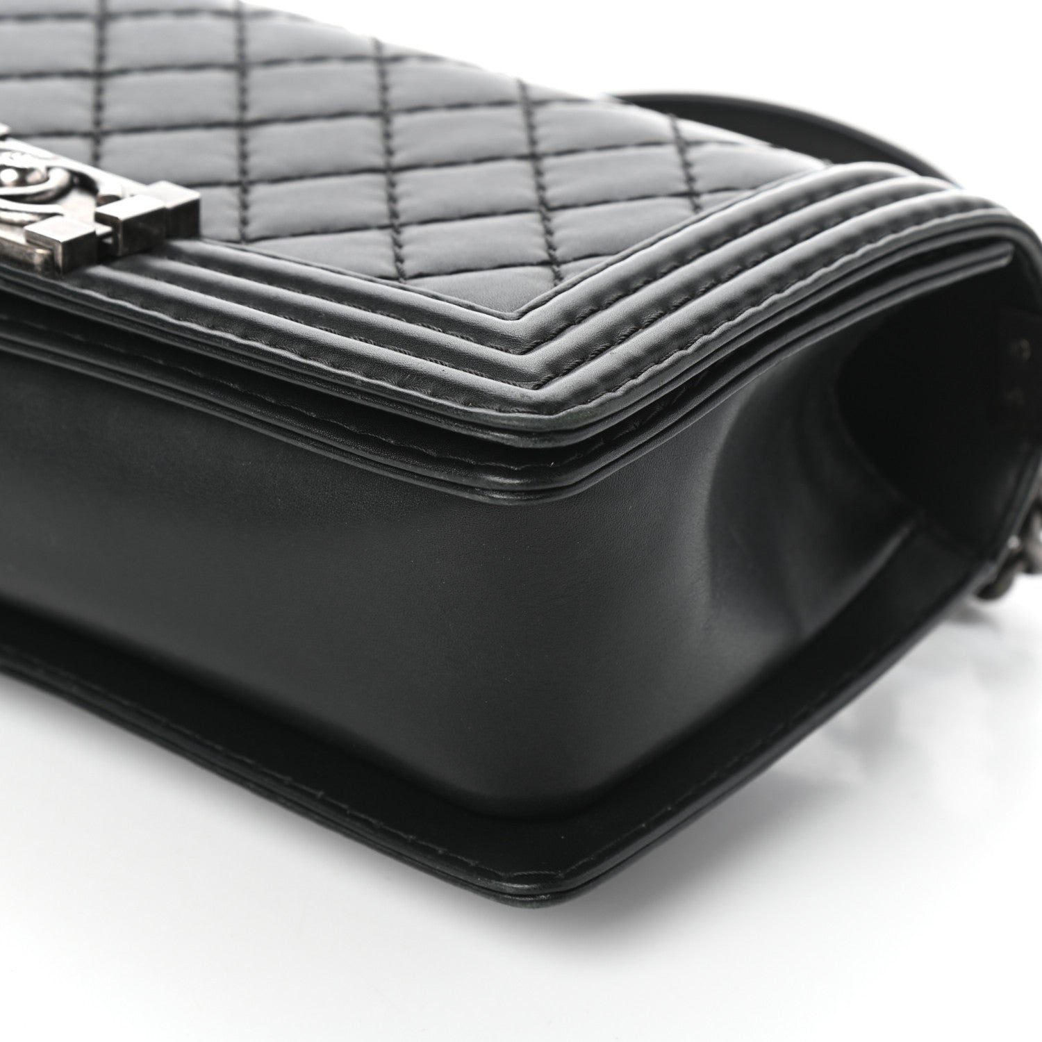 Chanel Calfskin Double Stitch Medium Boy Flap Black 10 of 10