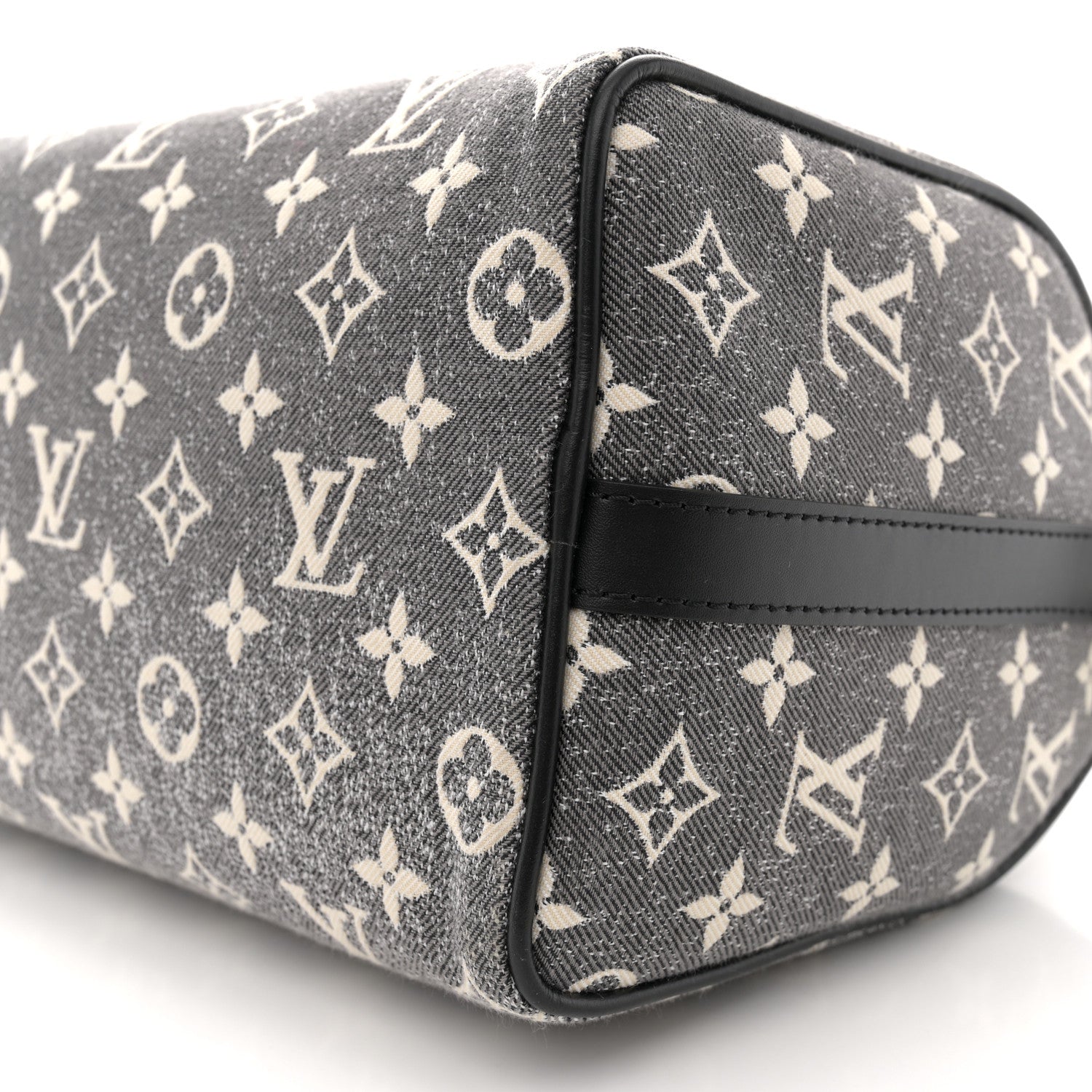 Louis Vuitton Denim Monogram Jacquard Speedy Bandouliere 25 Black 9 of 9