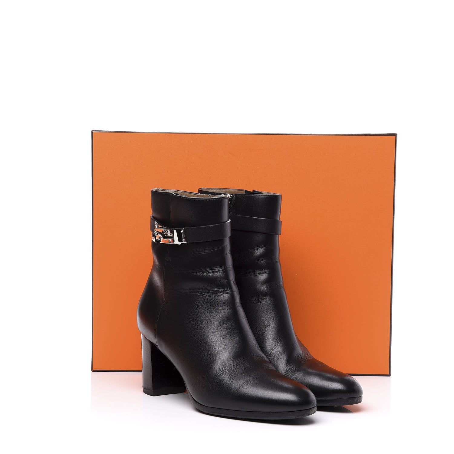 Hermes Calfskin Saint Germain Ankle Boots 37.5 Black 11 of 11