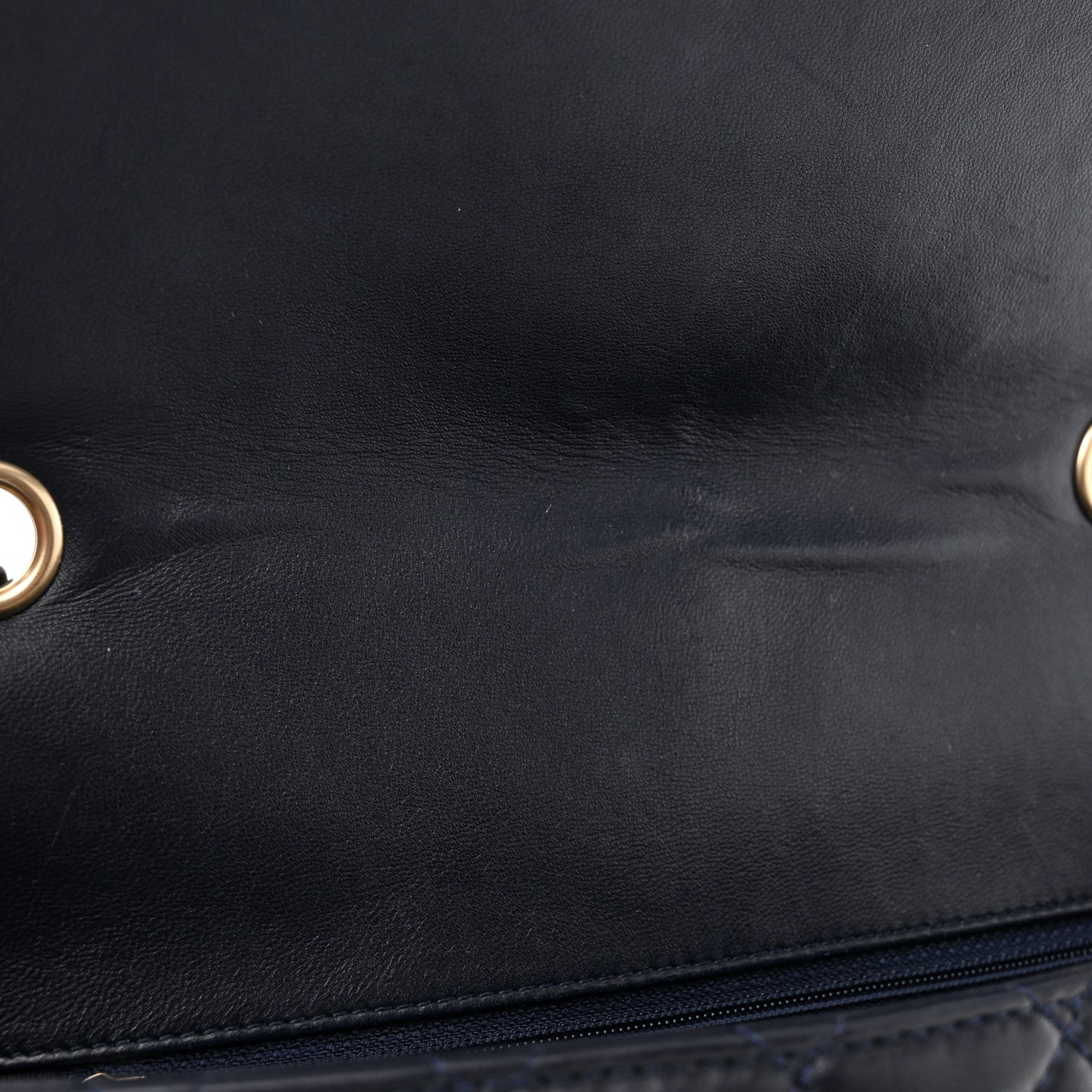 Chanel Lambskin Quilted Jumbo Single Flap Navy 11 of 12