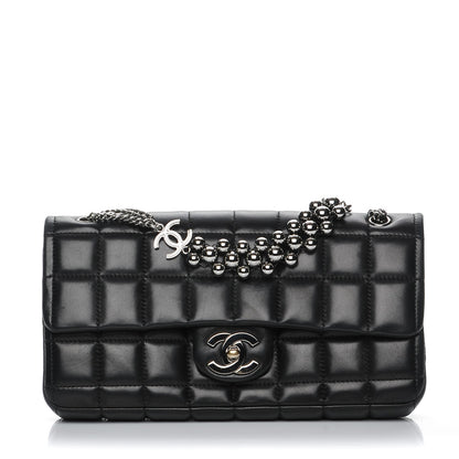 Chanel Lambskin East West Chocolate Bar Chain Flap Black 1 of 9